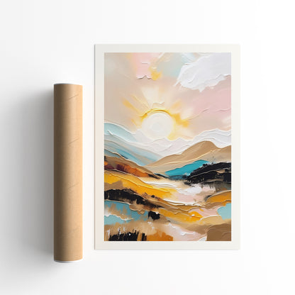 Sunshine Brushstrokes - Captivating Abstract Wall Piece