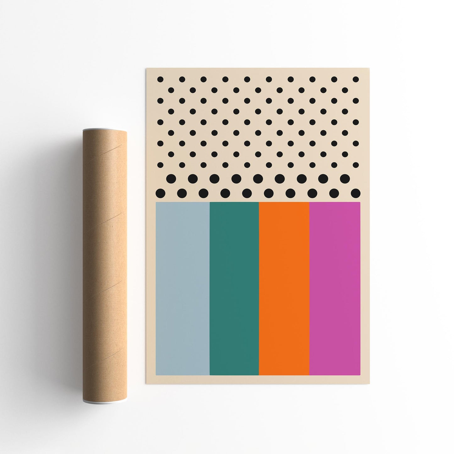 Mid Century Modern Abstract Poster - Colorful Retro Wall Art