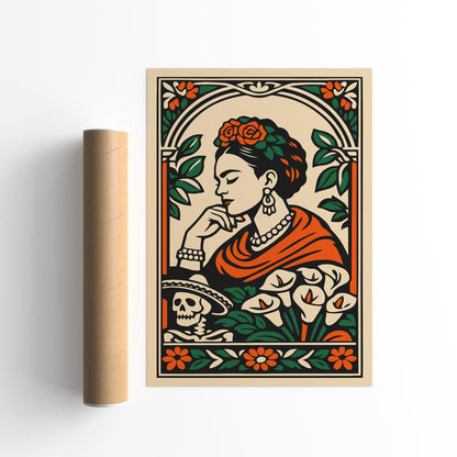 Frida Kahlo Inspired Woman Poster