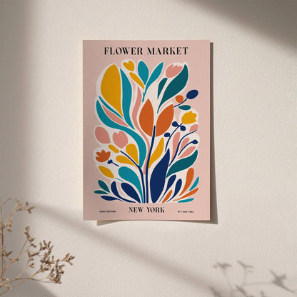 New York Flower Market Poster