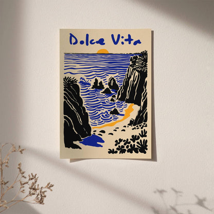 Dolce Vita Italian Style Landscape Poster