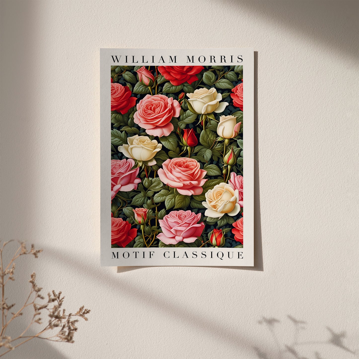 William Morris Roses Motif Classique Wall Art