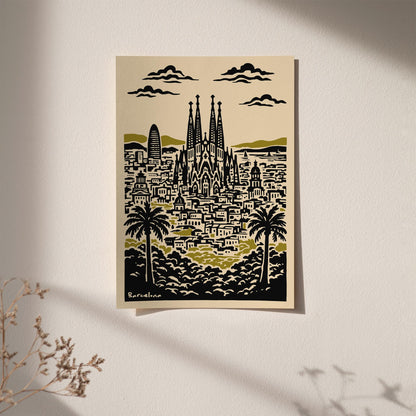 Barcelona Travel Poster