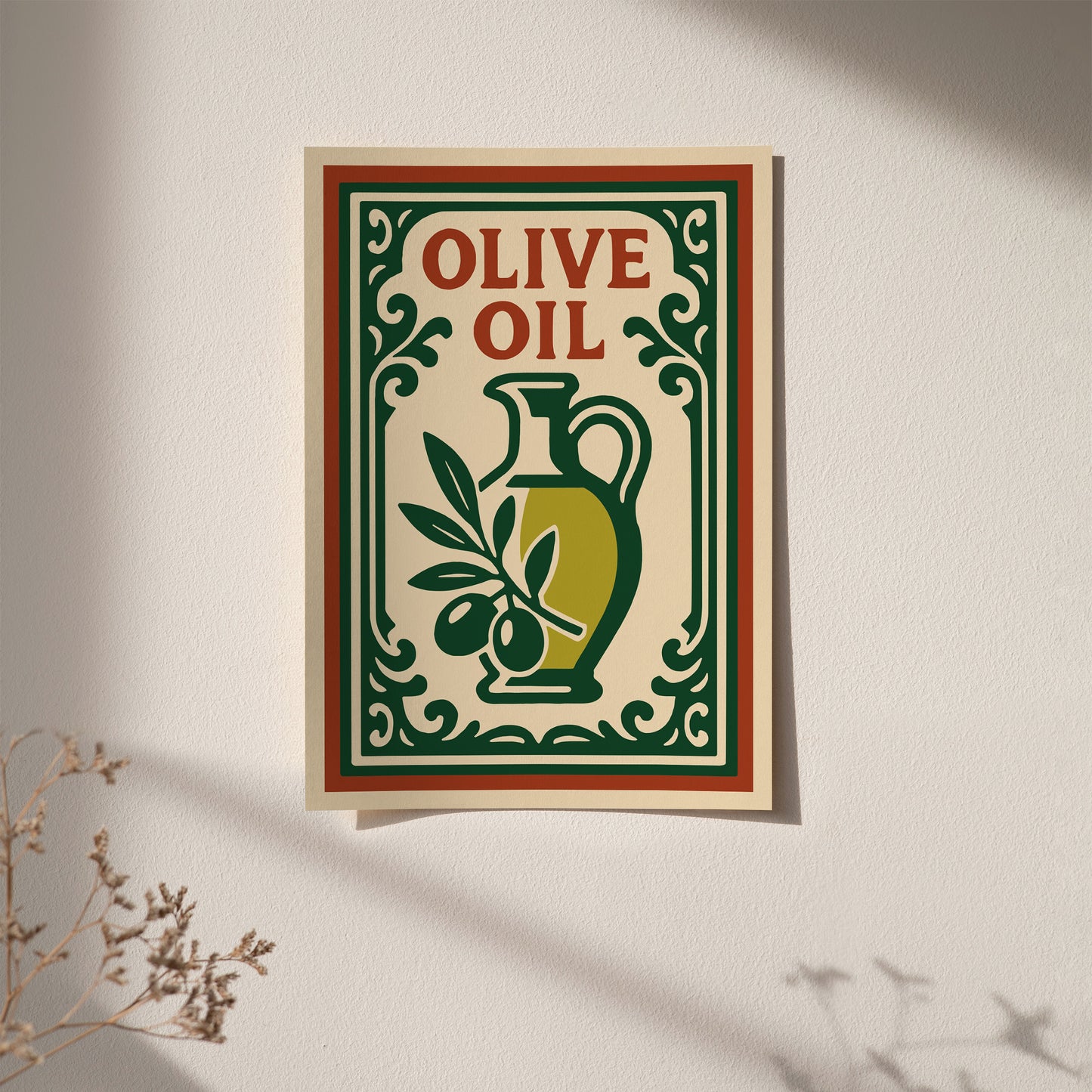 Olive Oil Poster - Rococo Restaurant Wall Decor