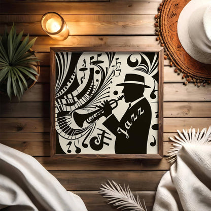 Jazz Music Square Art Print