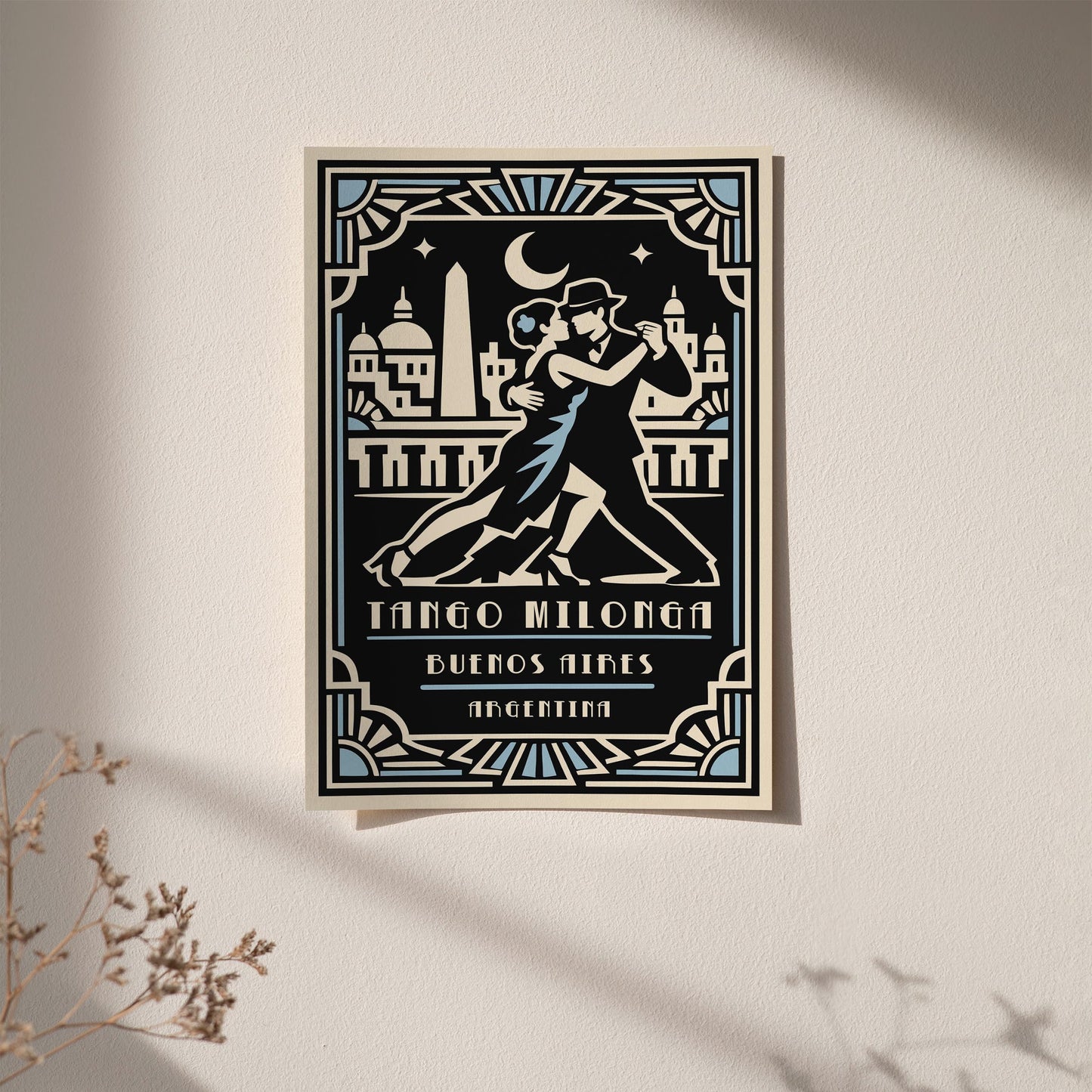 Buenos Aires Tango Poster – Argentina Dance Wall Art