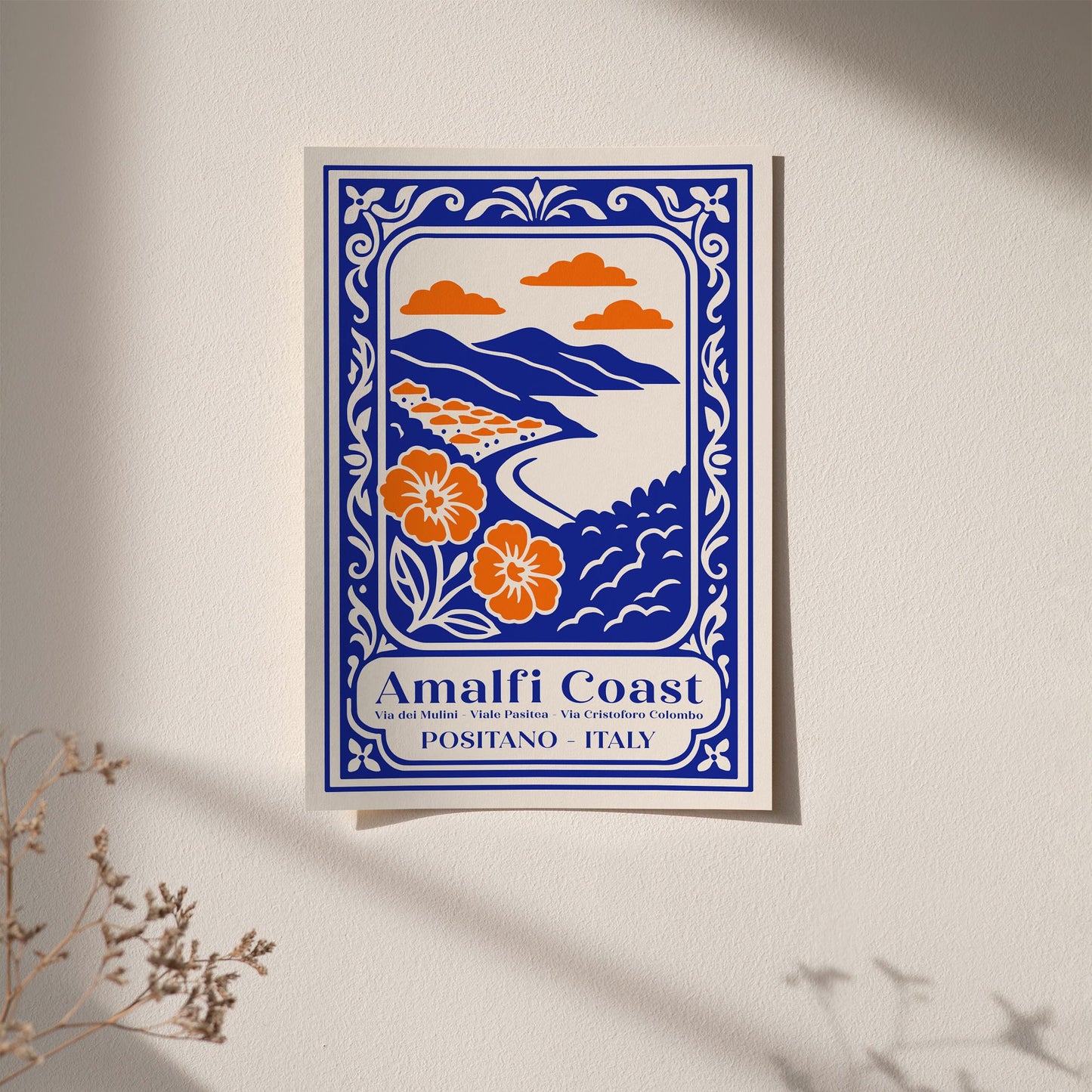 Amalfi Coast Positano Italy Poster 2026