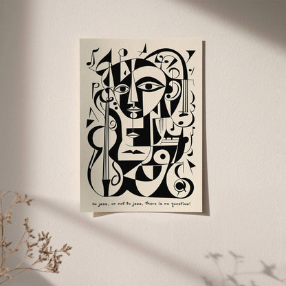 Jazz Quote Music Cubism Poster