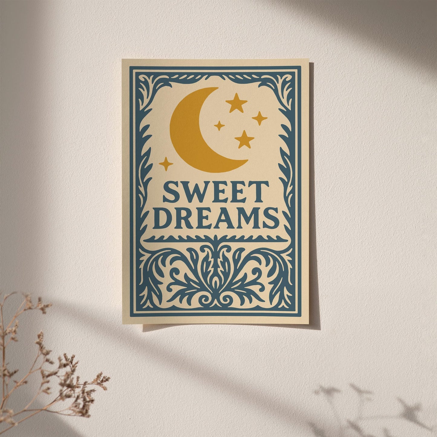 Sweet Dreams Poster, Rococo Style Art Print