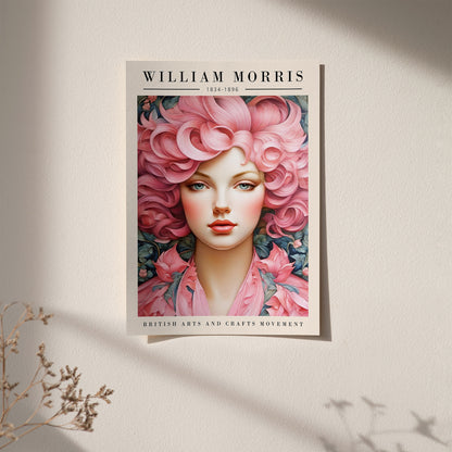 Artistic William Morris Pink Elegance Poster