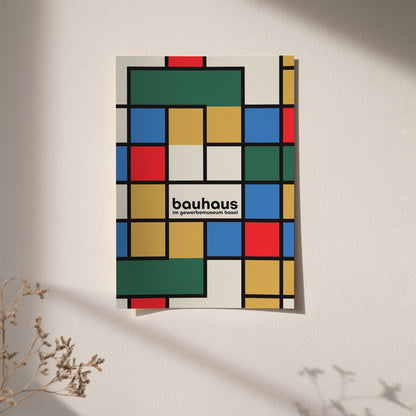 Retro Colorful Bauhaus Ausstellung Art Print