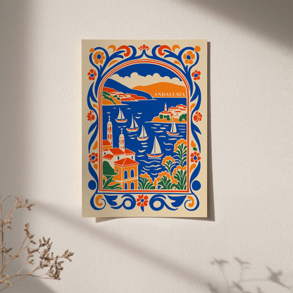 Andalusia Cityscape Colorful Poster