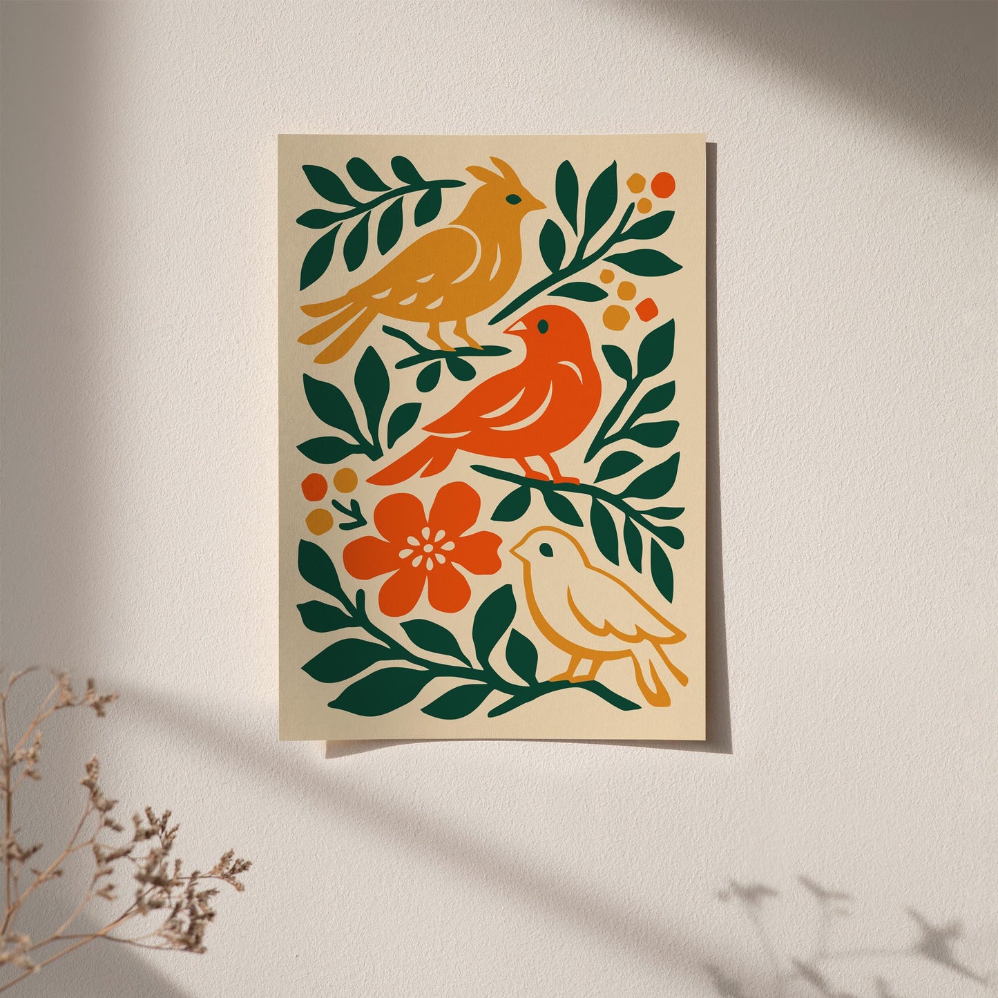 Country House Birds Poster