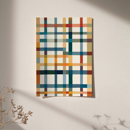 Mid Century Modern Geometric Art Print