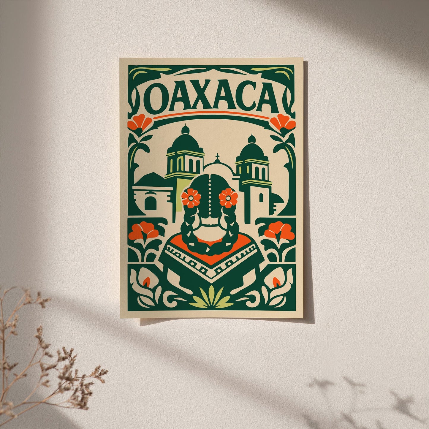 Oaxaca Mexico City Wall Art Print 2026 – Travel Poster