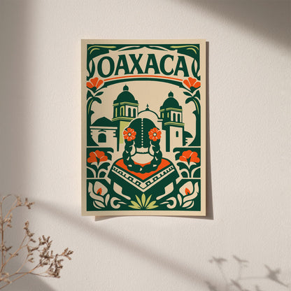 Oaxaca Mexico City Wall Art Print 2026 – Travel Poster