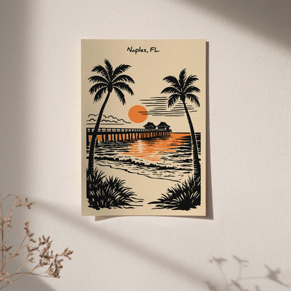 Naples Florida Travel Poster