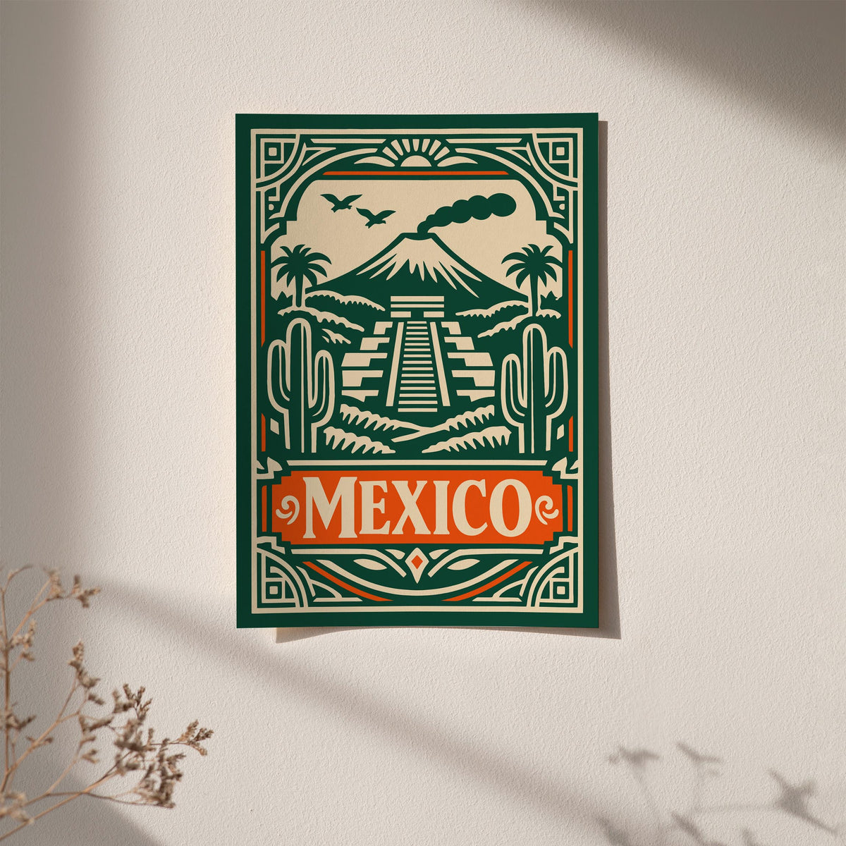 Mexico Travel Poster – Art Deco Wall Art