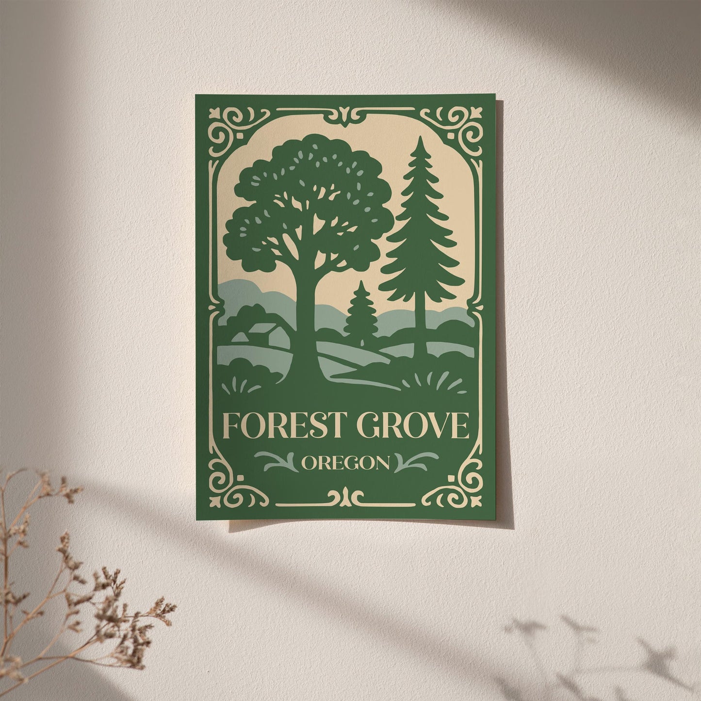 Forest Grove Oregon Travel Poster
