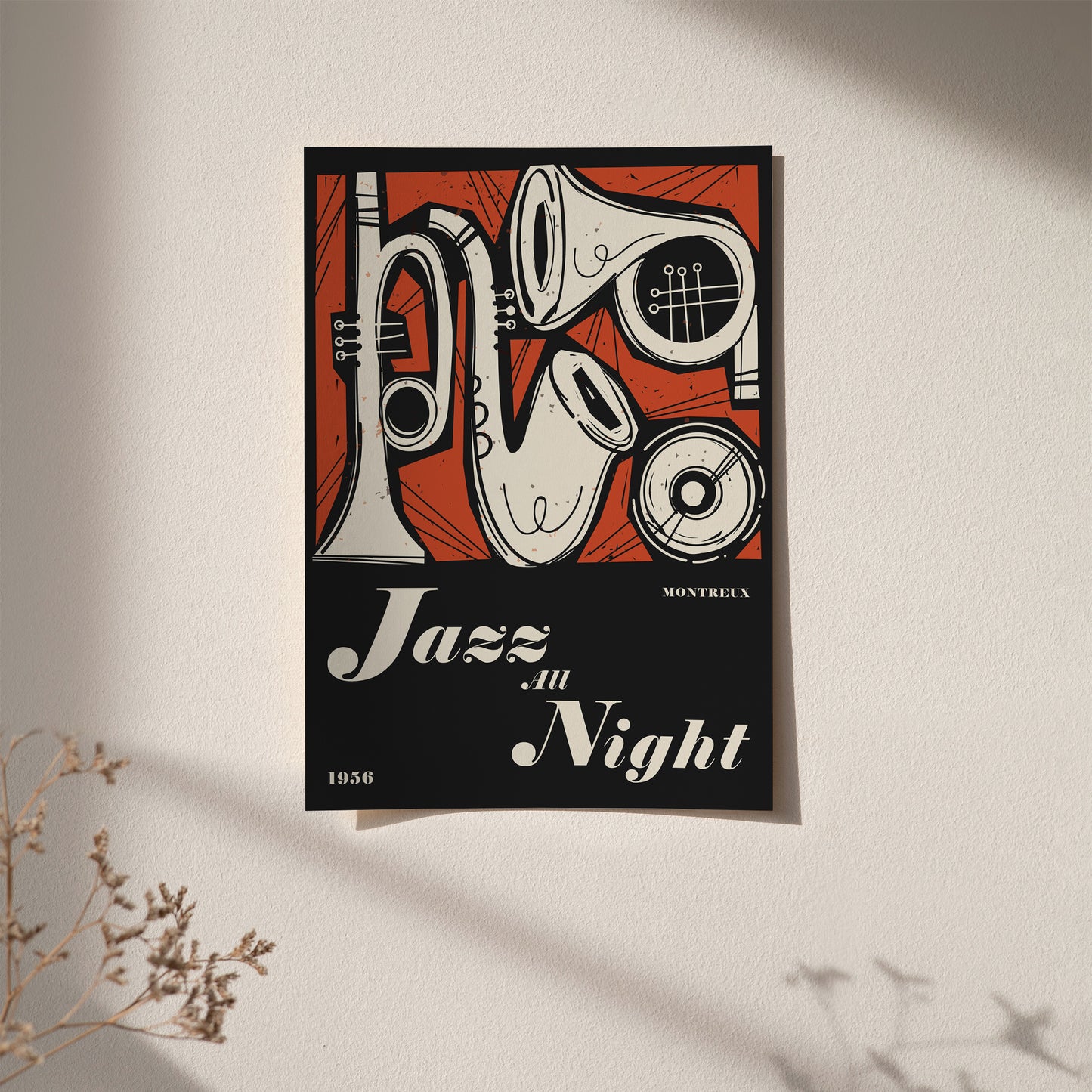 Jazz All Night, Montreux Music Poster