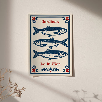 Sardines De la Met Poster - Nautical Art Print