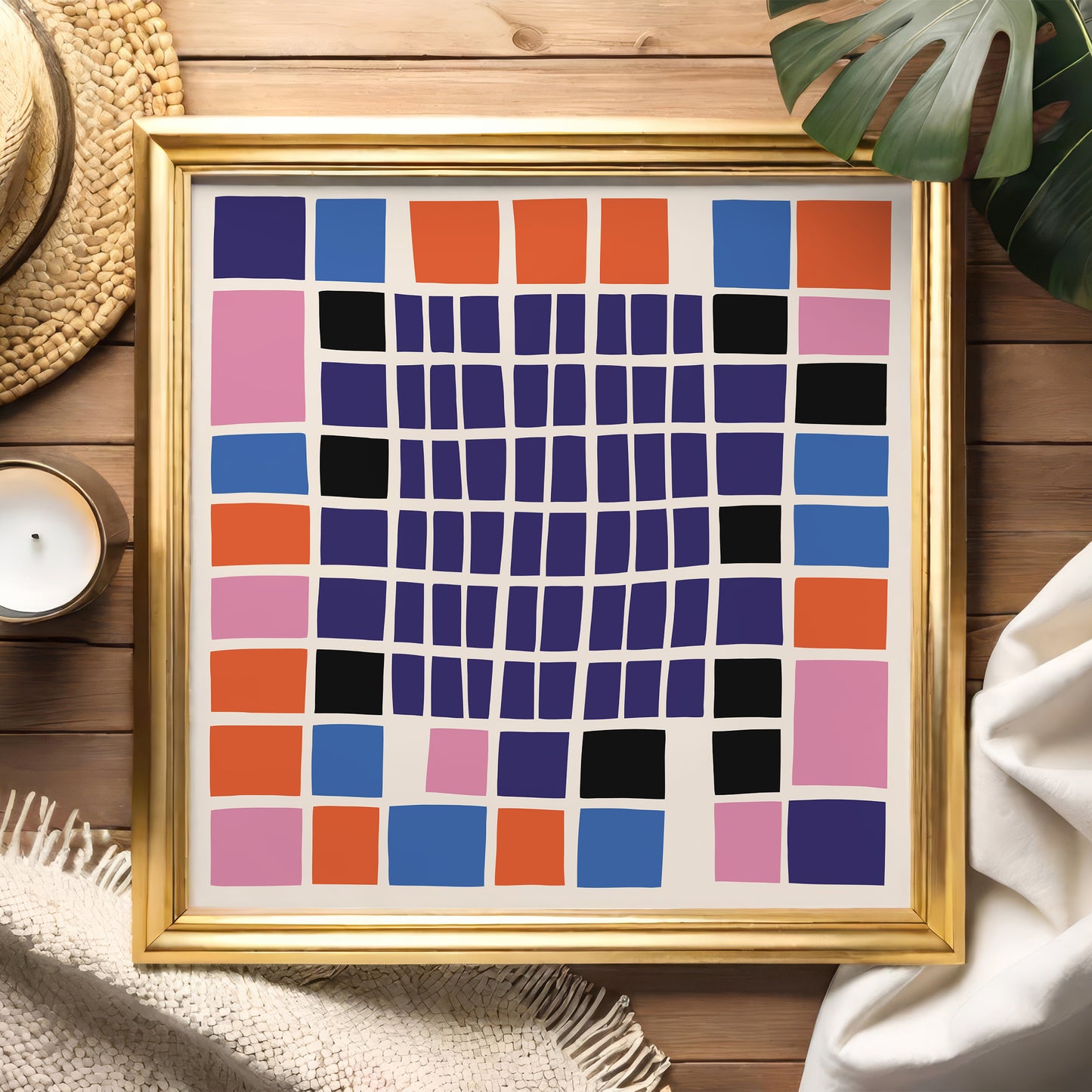 Mid Century Colorblocks Art Print