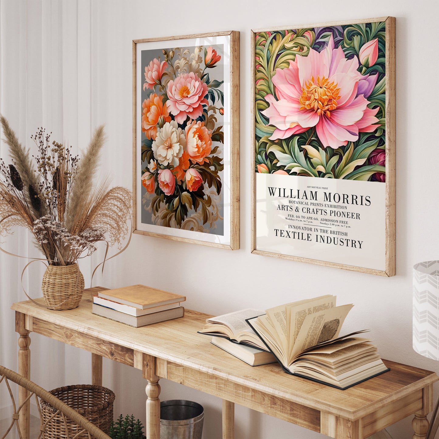 William Morris Floral Living Room Wall Art