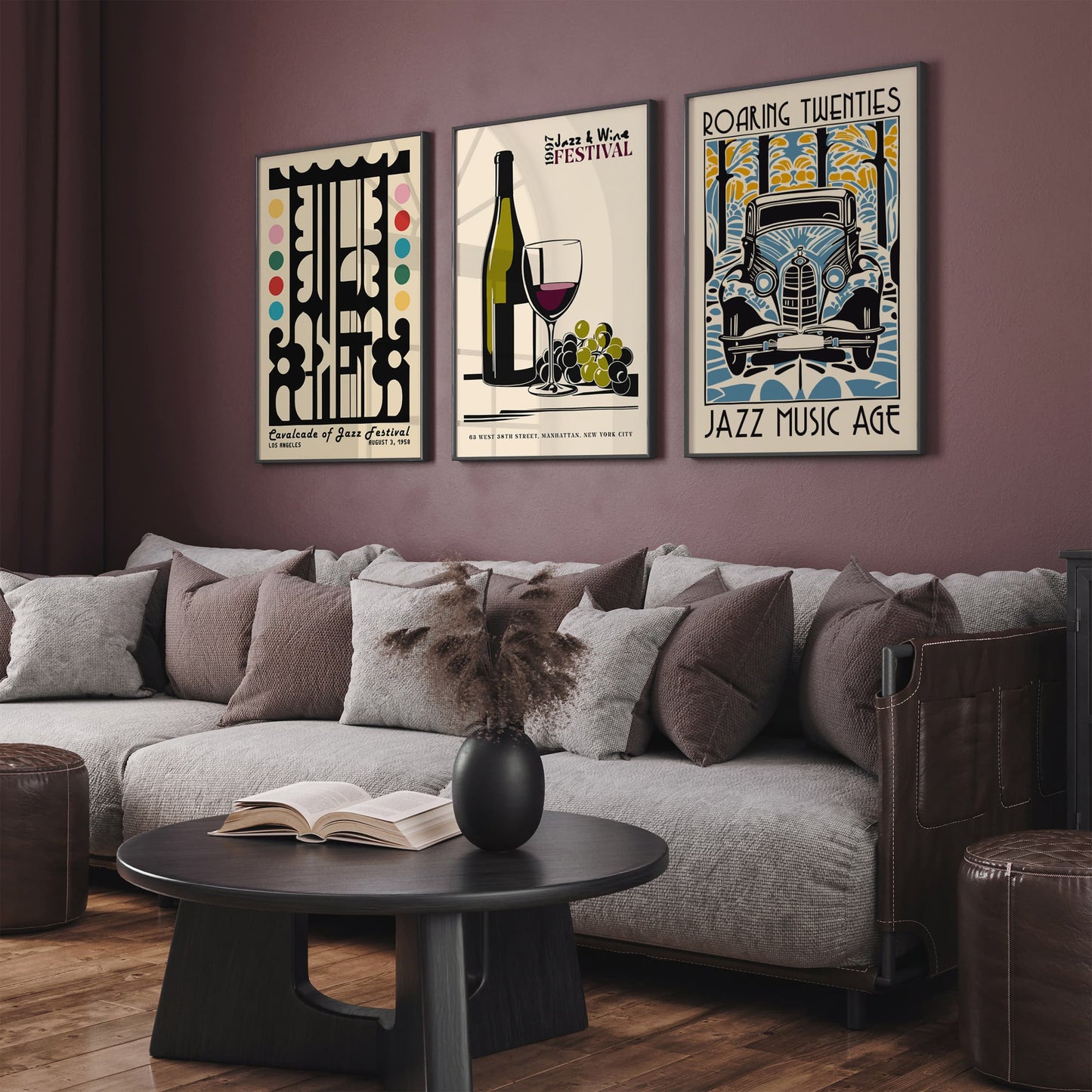 Roaring Twenties Poster - Jazz Music Vintage Car Art