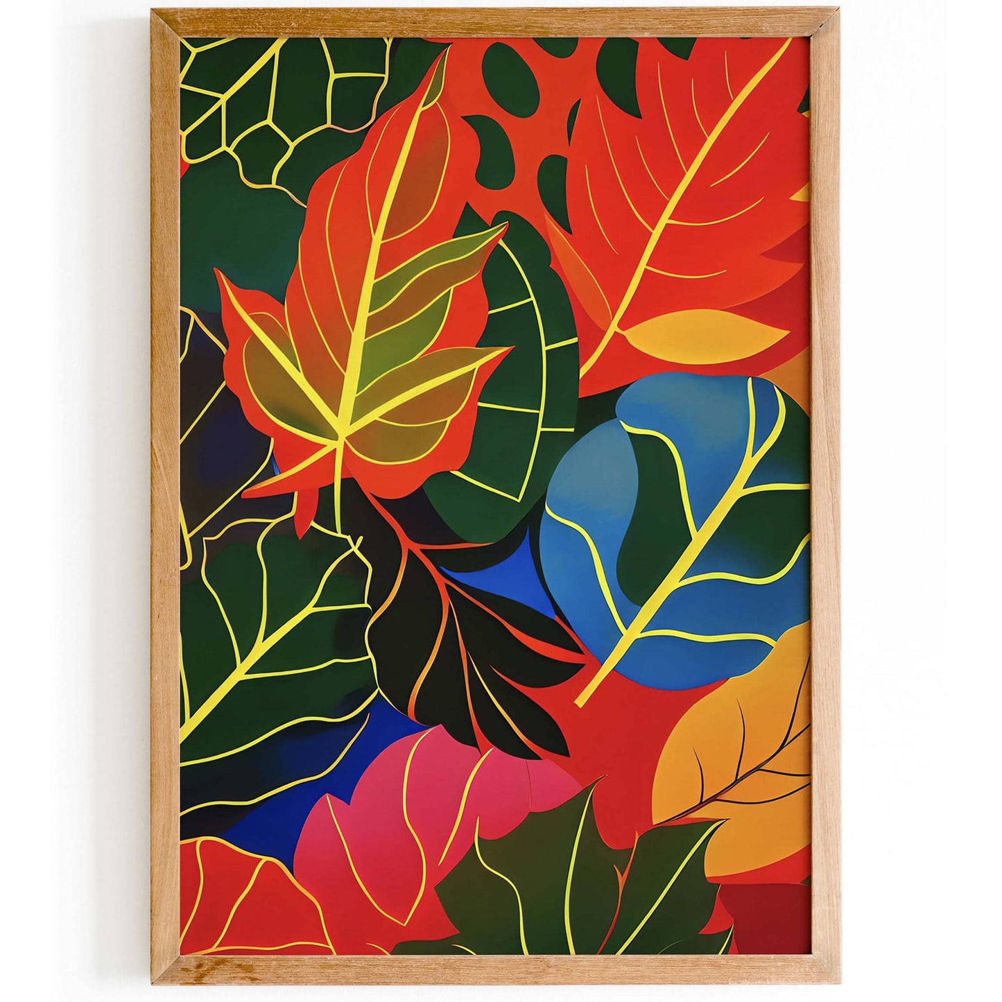 Cozy Fall Leaves Wall Art Print