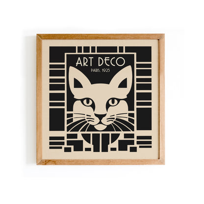 Art Deco Cat Square Print 2025