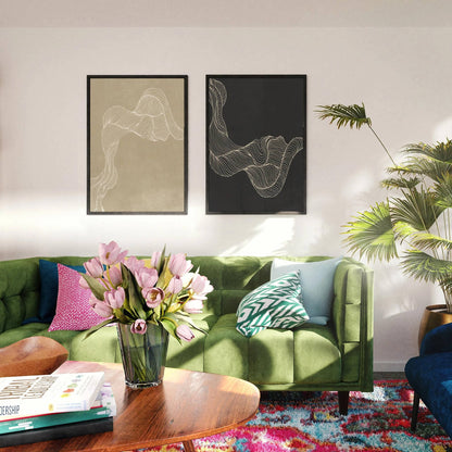 Set of 2 Modern Abstract Bohemian Posters - HypeSheriff