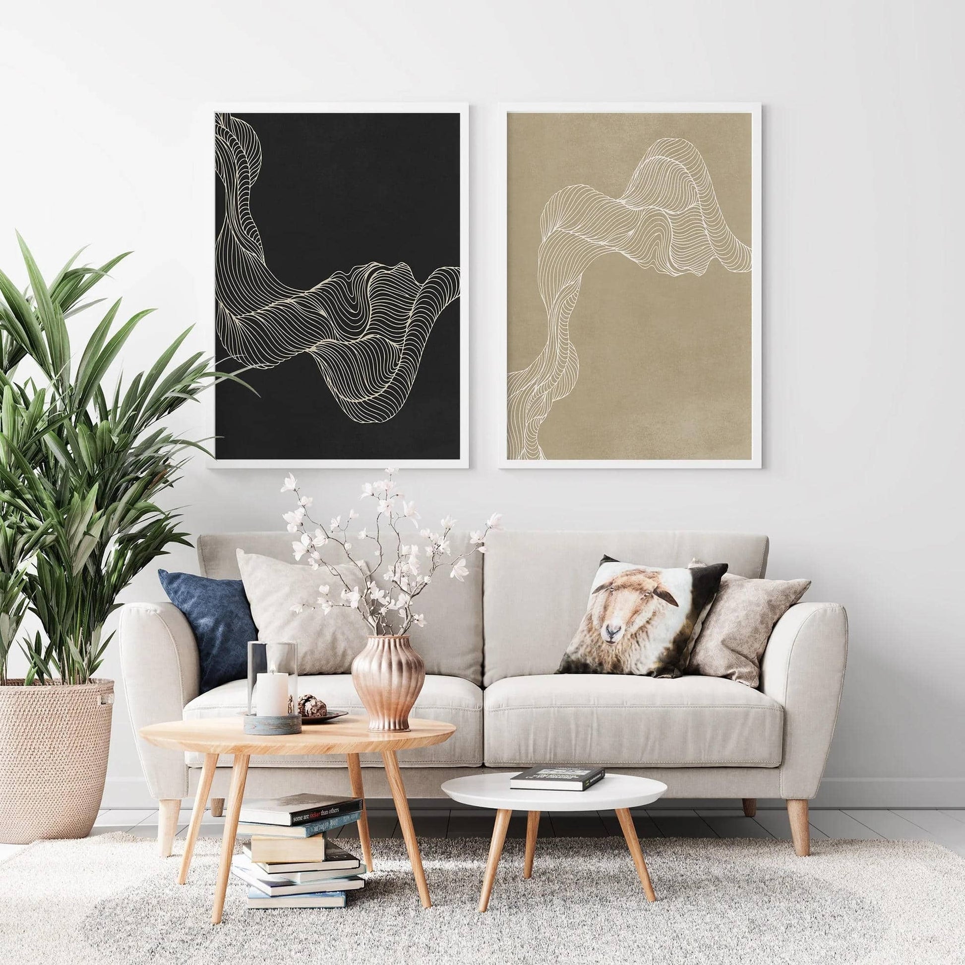 Set of 2 Modern Abstract Bohemian Posters - HypeSheriff