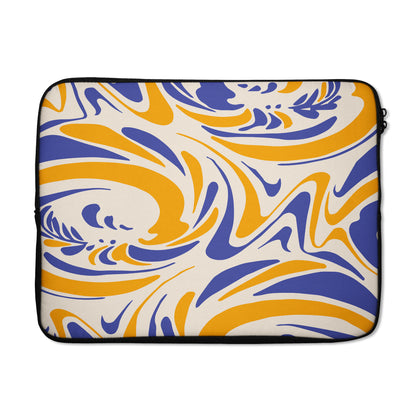 Blue and yellow liquid art MacBook Sleeve