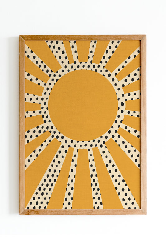 70s Inspired Sun Art Print