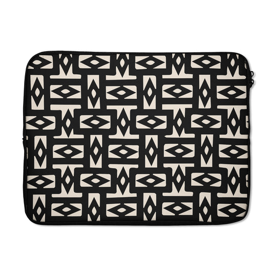 Black and White Macbook Cleeve - Art Deco Style