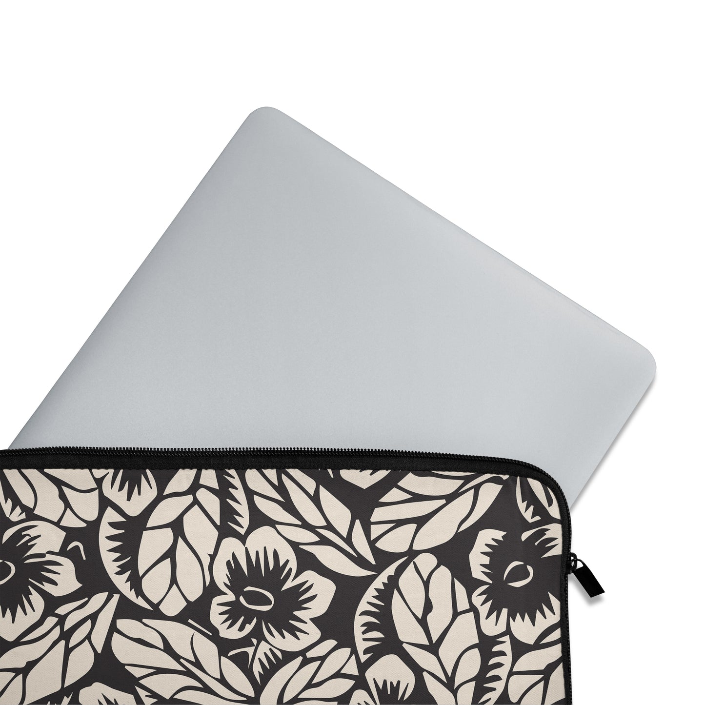 Black and White Floral Macbook Case