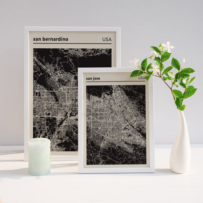 San Bernardino - USA, City Map Poster