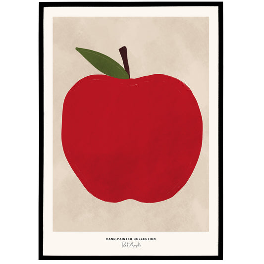 Red Apple | Hand-Painted Collection Poster