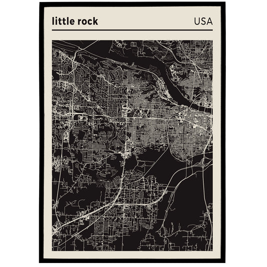 Little Rock, USA - City Map Poster