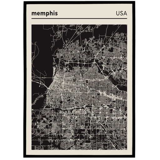 Memphis, USA City Map Poster
