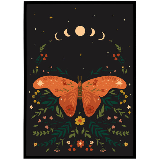 Bohemian Moth Poster