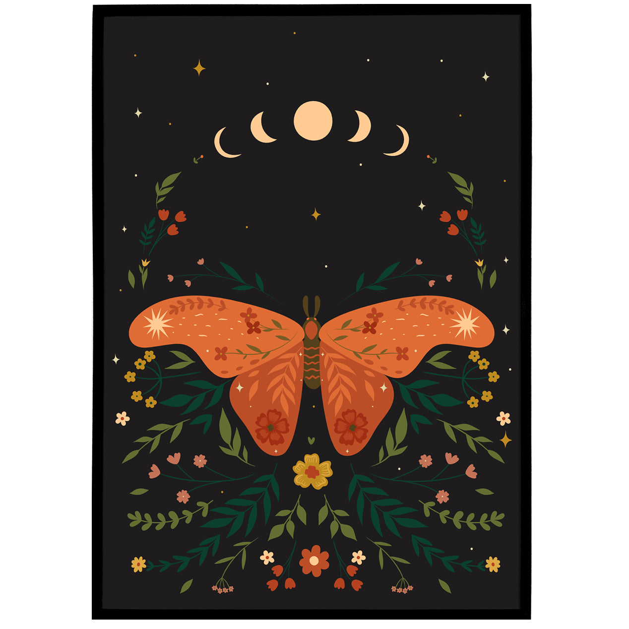 Bohemian Moth Poster