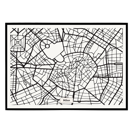 Milan, Italy Map Poster