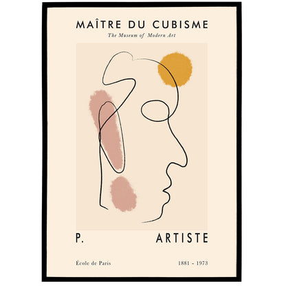 French Line Art Exhibition Poster