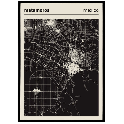 Matamoros, Mexico Map Poster