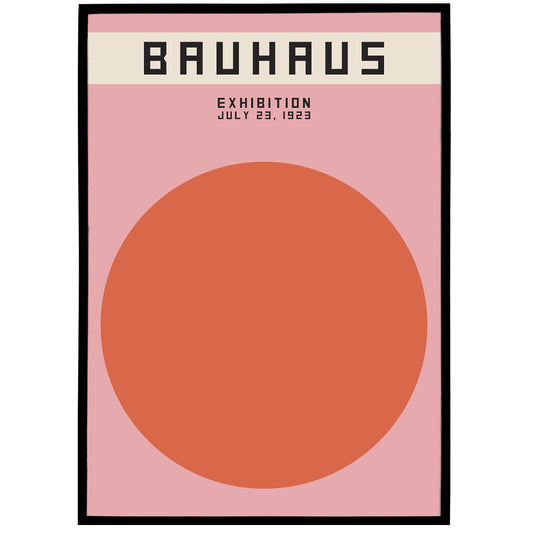 Pink Minimalist Bauhaus Poster