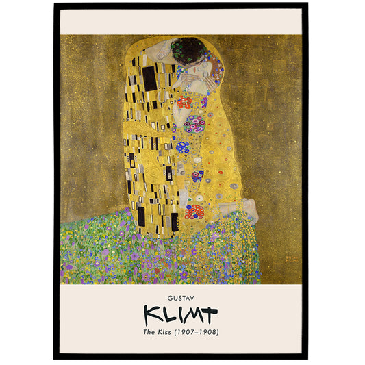 Gustav Klimt, The Kiss Poster