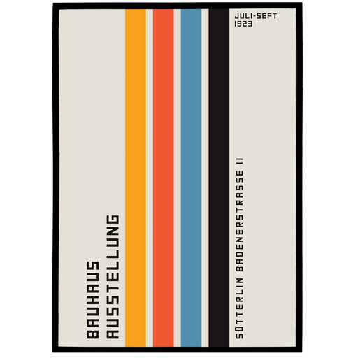 Bauhaus Stripes Poster - geometric wall art