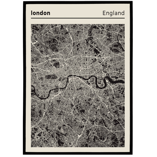 London, England - Map Poster