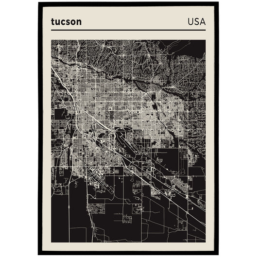 Tucson USA - City Map Poster